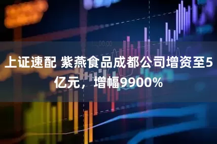 上证速配 紫燕食品成都公司增资至5亿元，增幅9900%